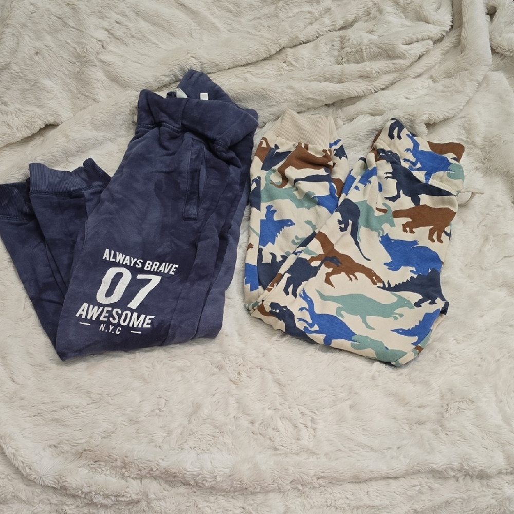 H&m Kids' Brave Blue and DINO Joggers SIZE 7